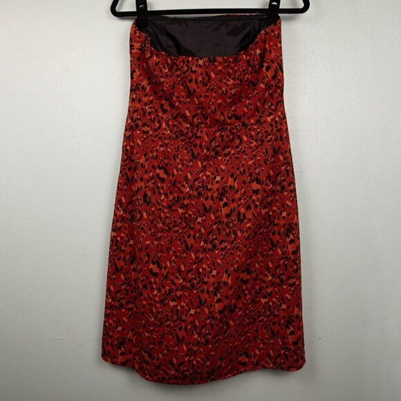 The Limited orange cheetah print strapless dress-6 - Picture 5 of 5